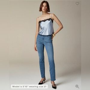 ❤️ NWT! J CREW CURVY HIGH RISE SLIM JEANS IN 2003 SUPER STRETCH, 2 (26)